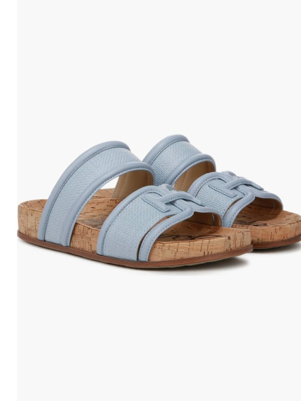 NEW $120 Sam Edelman Rowan Platform Slide Sandal 9 M, BLUE BREEZE
